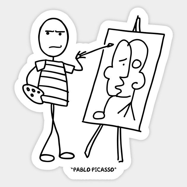 Pablo Picasso Sticker by MrPlow